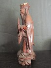 Antique Carved Wooden Confucius Status — photo 4