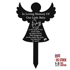 Baby Memorial Stake Angel Baby Grave Plaque Marker in Loving Memory Baby Style