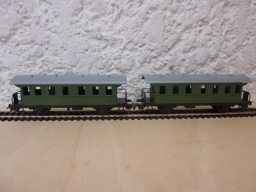 Piko Junior H0, 2 Personenwagen DR  Epoche III "Donnerbüchsen" neuwertig!