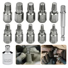 12PCS Broken Screw Bolt Nut Extractor Set Damaged Impact Bolt Nut Remover Tool