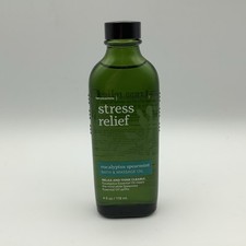 BATH BODY WORKS AROMATHERAPY STRESS RELIEF EUCALYPTUS MASSAGE OIL 4 FL OZ NEW