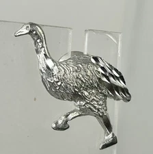 Emu Lapel Tie Pin Gold-tone 2” Brooch Tie Pin