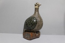 Vintage Carlos Villanueva Mexican Pottery Signed Bird Figurine 12 1/2” H x 7