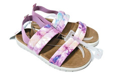 Cat Jack Youth Girls Hazel Slip On Footbed Sandals Tie-Dye Purple Choose Size