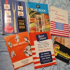 x5 LOT Vtg Cook Books- Betty Crocker(war time meals), Ball, Metropolitan & Misc