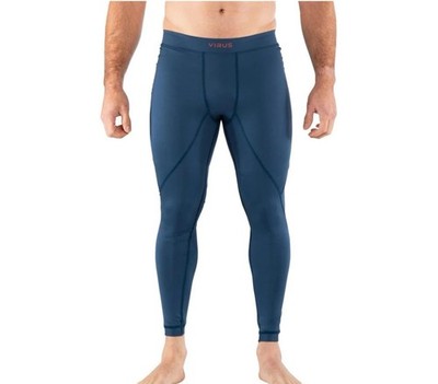 Mens Virus Compression Pants Spandex Tights New $100 Blue Red Medium