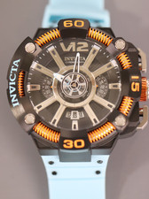 INVICTA S1 Rally Men 58mm Stainless Steel Black Black Blue Silver dial 37660