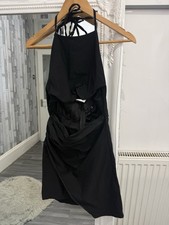 ASOS Design Black Cut Out Stomach Mini Dress Halter neck U.K. Size 10 (DM)