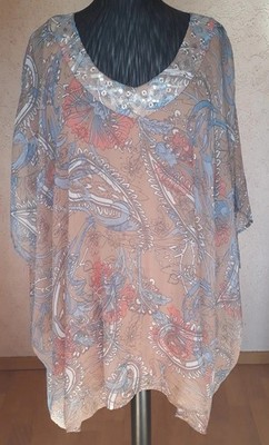 Schicke Leichte Chiffon Tunika mit Unterkleid GR:44/46 Poly NP:25,99 s.MAß!Neu!