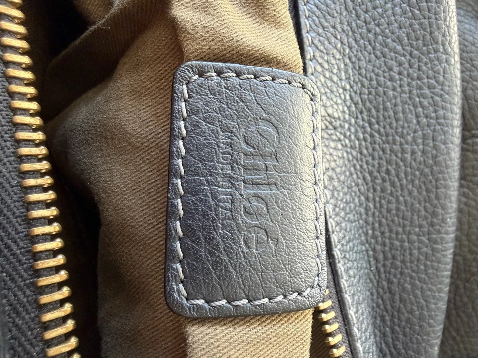 Chloé Damen Tasche Marcie in Schwarz Leder mit goldfarbenen Riemen u. Verschluss - Bild 4 von 4