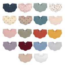 Baby Wave Shape Feeding Bib Bandana Burp Cloth Scarf Printed Saliva Towel Apron