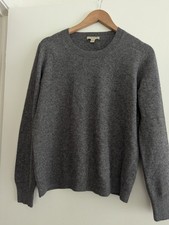 Burberry Brit gray cashmere elbow patch women's sweater size L