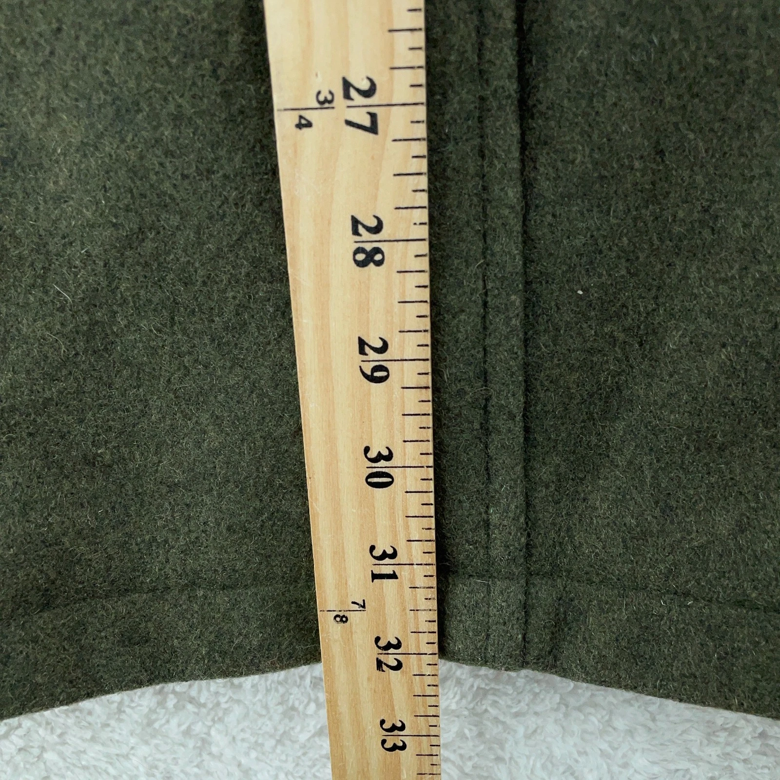 Vintage Atlantic Rancher Jacket Mens Large Olive Lined Wool Button Front image 7