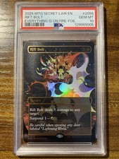 MTG🔥RIFT BOLT Borderless RAISED FOIL🔥SLD Everything Is On Fire PSA 10 RARE