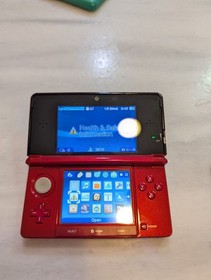 Nintendo 3DS Red Handheld Console Wi-Fi 3D Audio w/ Stylus & Charger CTR-001