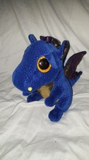 TY Beanie Babies Saffire Blue Dragon Plush 9" no tags