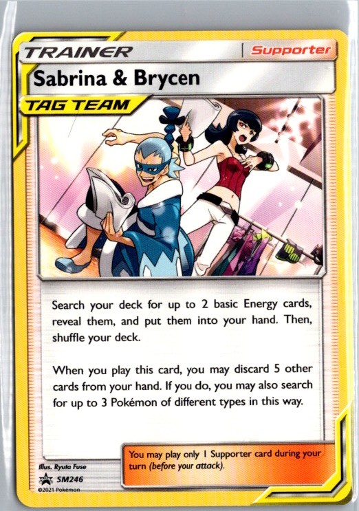 Sabrina & Brycen - SM246 Promo Sun & Moon Promo Pokemon Near Mint
