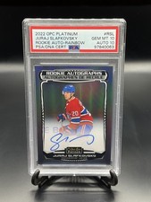 22/23 Opc Platinum Juraj Slafkovsky Rookie Autos Rainbow PSA 10 Auto 10