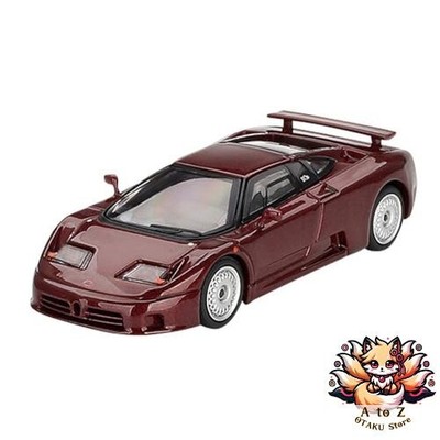 NEU MINI GT 1/64 Scale Bugatti EB110 GT Dark Red Metallic Left-Hand Drive