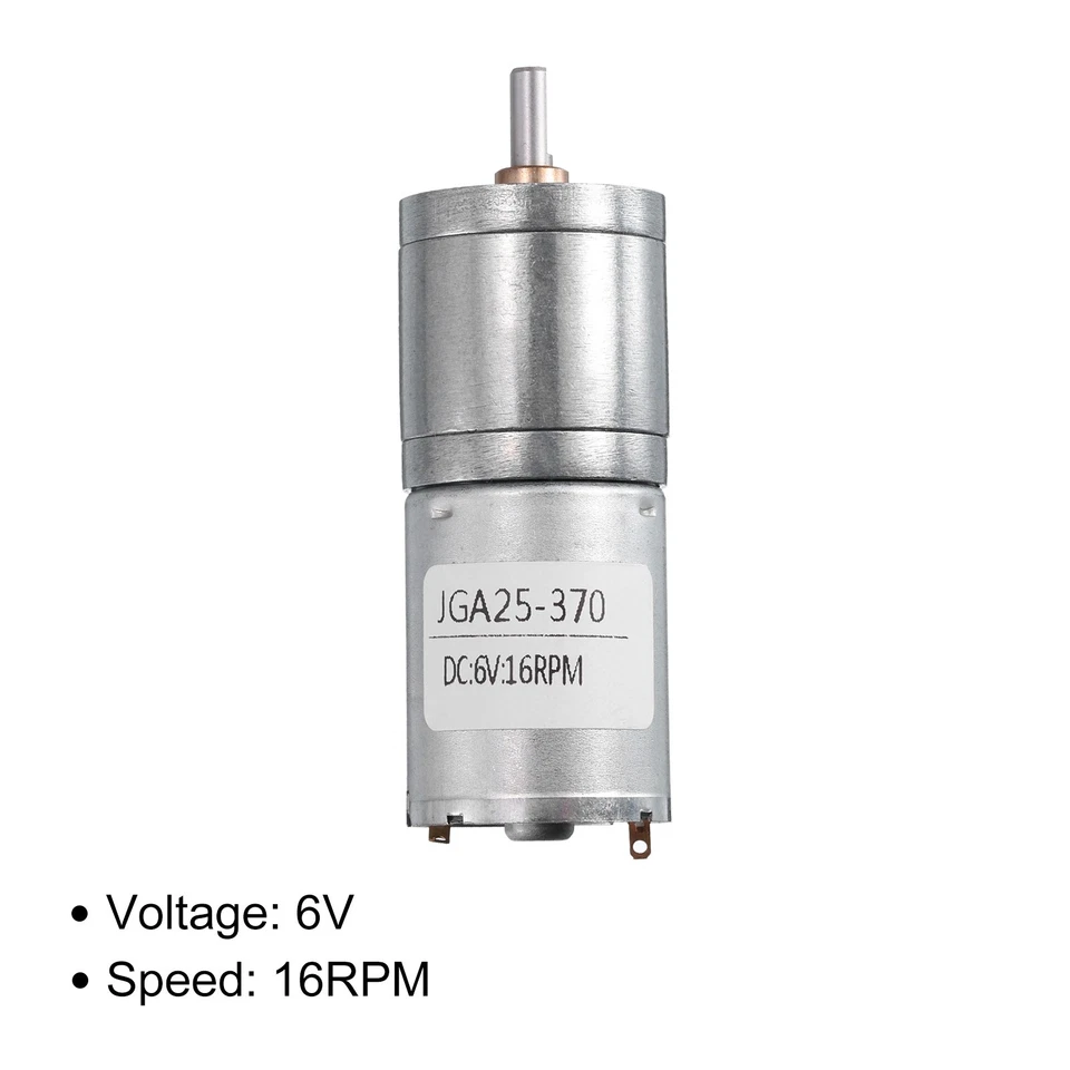 Mikro Geschwindigkeit Untersetzung Getriebemotor DC 6V 16RPM für 370 Motor - Bild 3 von 4