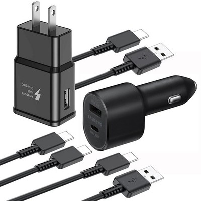 Original Samsung Galaxy S10 Note10 S8 S9 Plus Fast Wall Charger Type-C Cable Lot