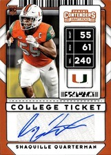 2020 Panini Contenders Draft Picks Shaquille Quarterman Card #216 Auto