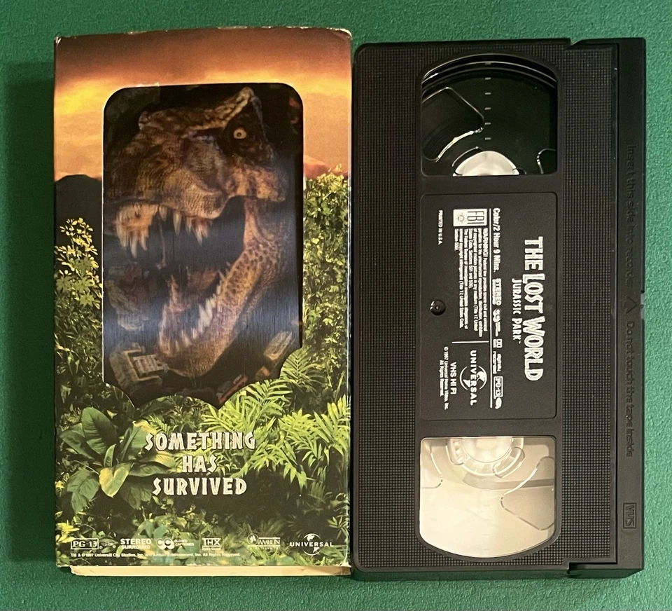 Jurassic Park Trilogy VHS Tapes 1 2 & 3 Movie Lenticular Dinosaur Cover Lot of 3 Foto 4 de 4