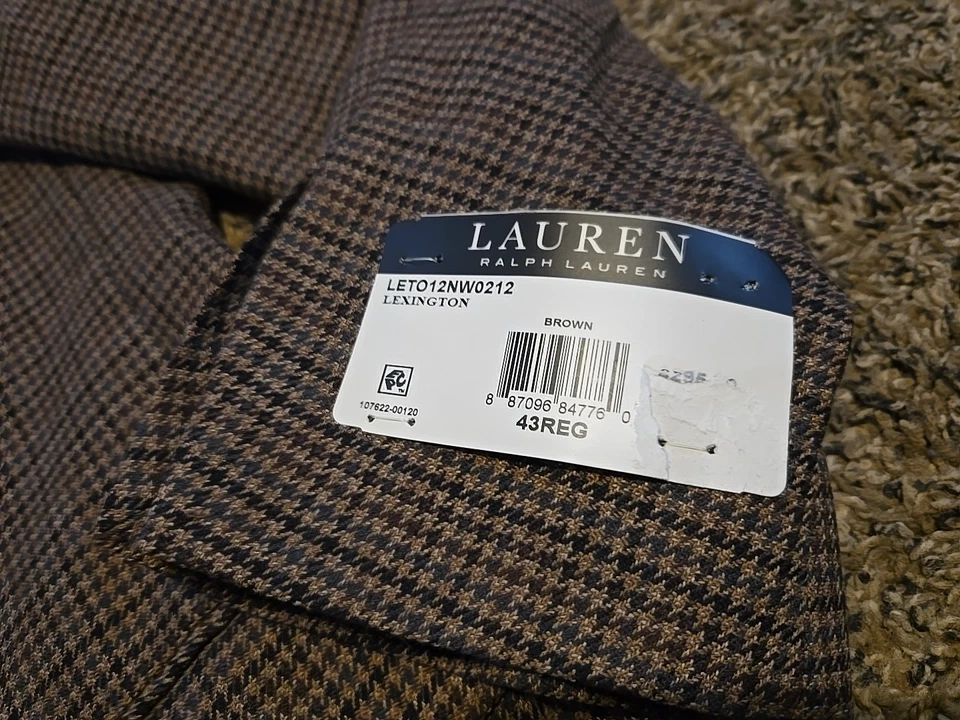 Nuevo con etiquetas Abrigo Deportivo Lauren Ralph Lauren Lexington UltraFlex Tostado/Marrón 43 Regular  Foto 4 de 4