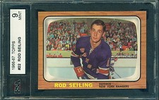 1966 67 TOPPS #22 ROD SEILING KSA 9 MINT!! RANGERS