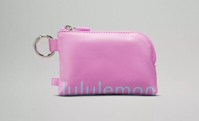 Lululemon bag, hair scrunchies, clippable card pouch all NWT NWT Lululemon Clippable Card Pouch TRUE LEOPARD multi | eBay main image 2