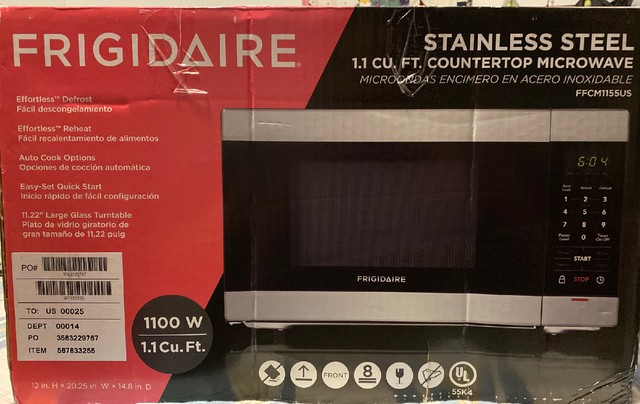 Frigidaire Ffcm 0934lw 0 9 Cu Ft Countertop Microwave Stainless