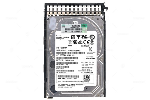 765869-001 HP HDD 2TB 7.2K SATA 2.5" SFF FOR HP PROLIANT DL360 G10 - Zdjęcie 3 z 7