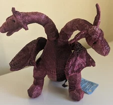 RUSS MYSTIC ZONIES Red PLUSH ZORAX Two-Headed 2 Heads DRAGON 9" New w/ TAGS!