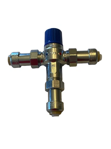 Jones Stephens, C77468LF Plumbite Fittings Push On Thermostatic Mixing Valve,1/2 - Picture 1 of 10