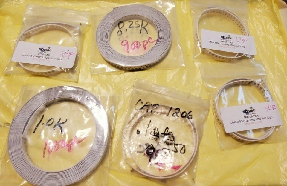 1206 SMT SMD CAPS AND RESISTERS ORIGINAL PACKAGE- SEE DESCRIPTION BELOW - Image 3 of 4