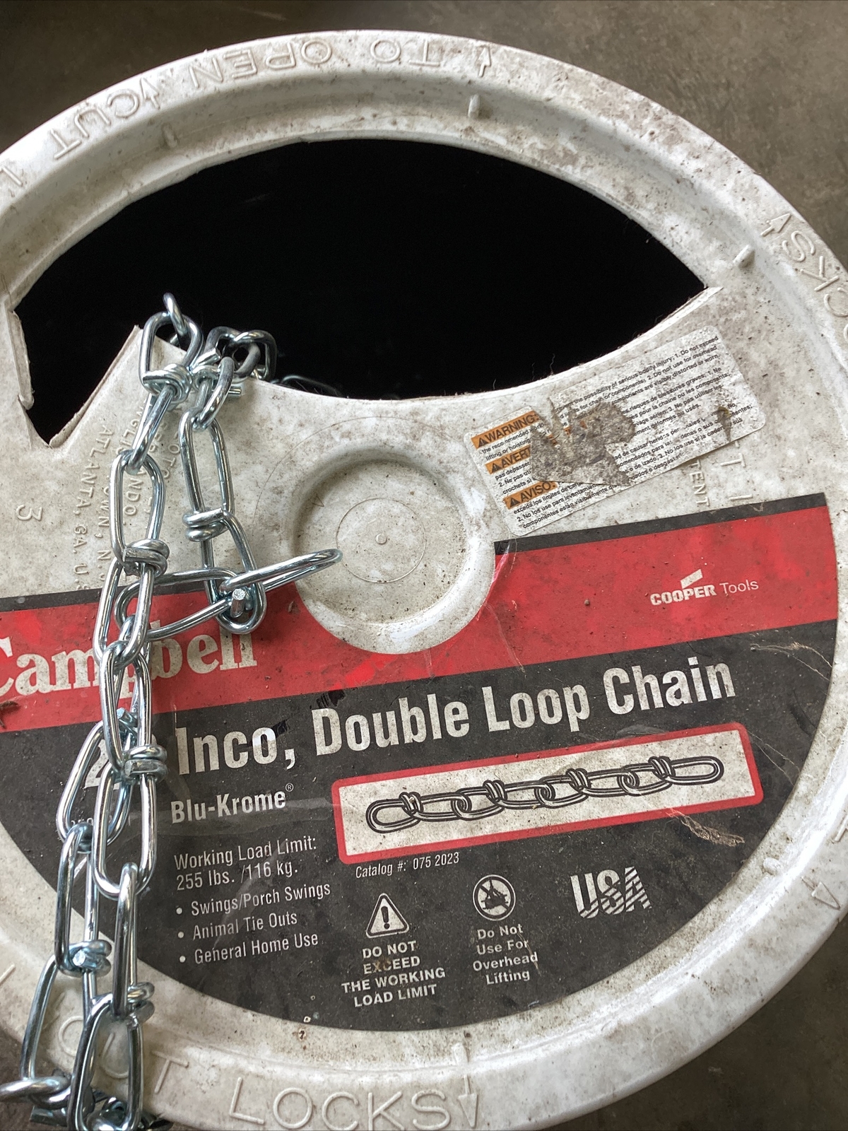 Chain Dbl Loop 100’ plus Campbell 2/0 dbl.loop chrome chain #0752023 | eBay