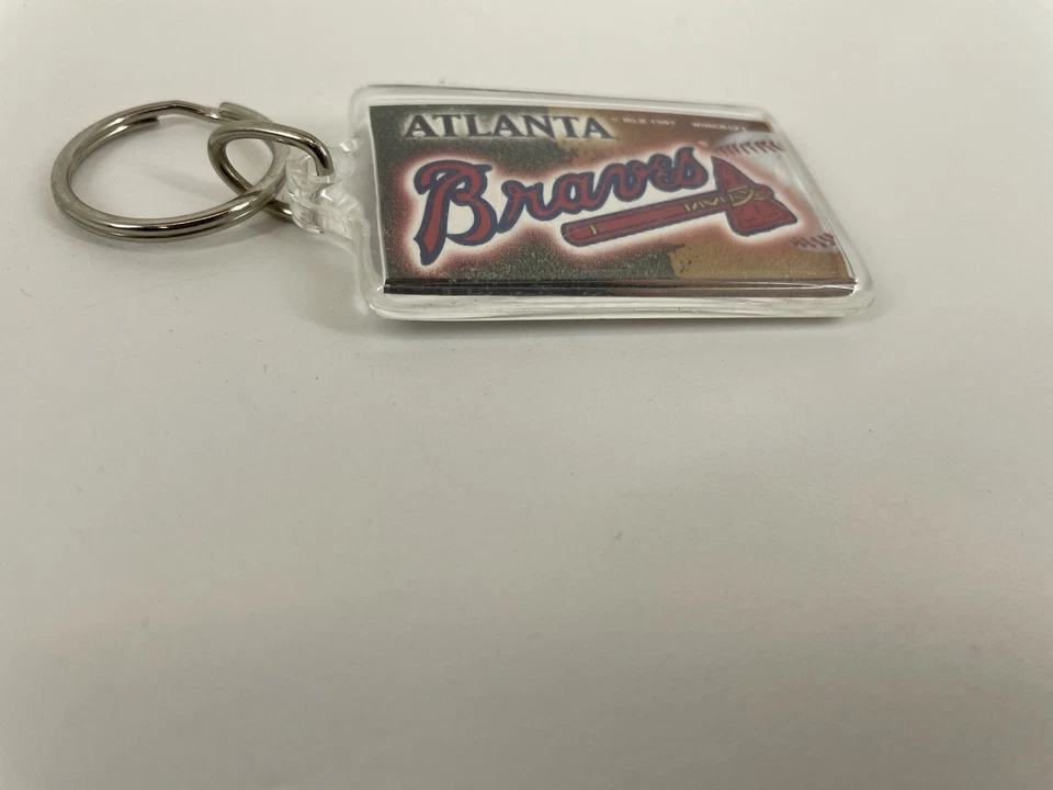 Atlanta Braves Plastic Keychain Key Chain Vintage 1997 MLB - Image 2 of 4