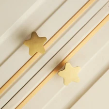 Star Brass Wardrobe Door Handle Knob Pull Handle Kitchen Cabinet Handle 1.2inch