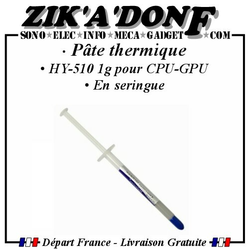Pâte Thermique Fixapart 25 G En Seringue - Conductivité 3.2 W/m·k, Pour Processeurs, Cartes Graphiques - Facile à Appliquer