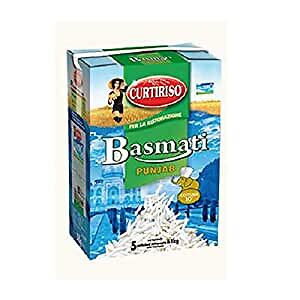 Curtiriso Riso Basmati-Reis Pun Jab 5 Beuteln 1 Kg Italienisch Reis