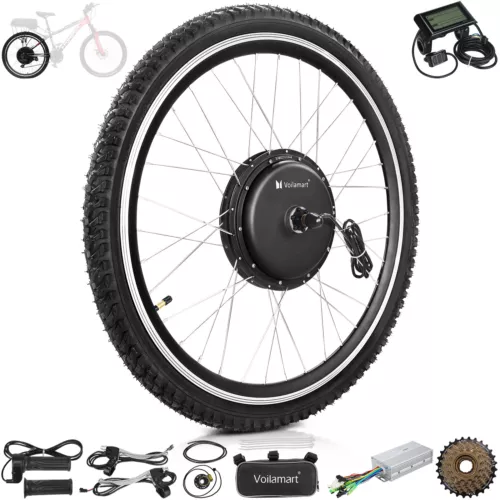 Voilamart 28" Rear Wheel 48V Electric Bicycle Motor Conversion Kit EBike LCD