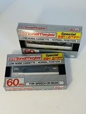Tone Master Low Noise 60 Minutes Blank Cassette Tape New Sealed Set Of 2