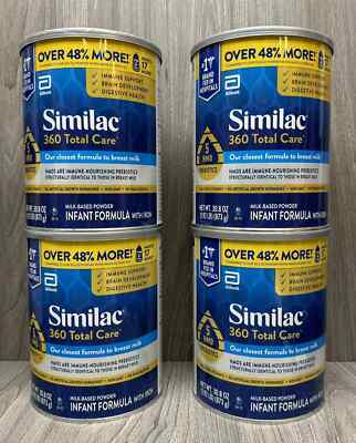 LOT OF 4 Similac 360 Total Care Non-GMO Infant Formula w/Iron 30.8oz Ex 01/2026+