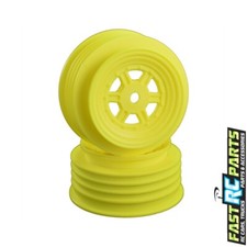 DE Racing Gambler Front Wheels with 12mm Hex / TLR Offset / YELLOW DER-GSF-LY
