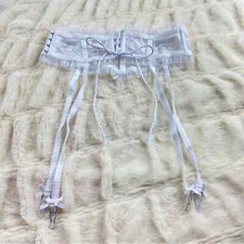 NWOT For Love and Lemons Women's Love Story White Lace Garter Belt Size M 12329