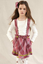 NWT Matilda Jane Heart to Heart You  Me Brushed Flannel Overall Plaid Skirt 8