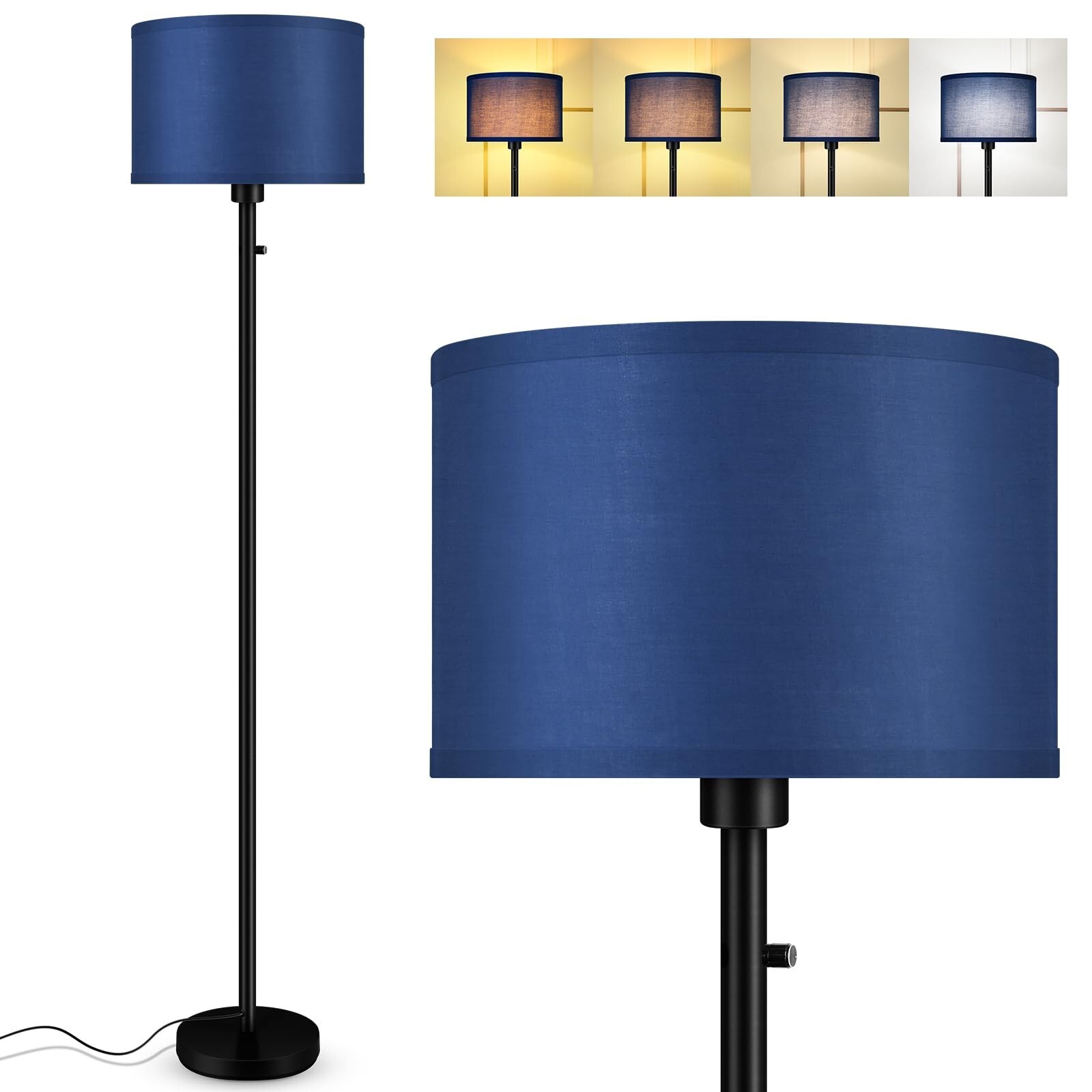 Floor Lamps for Living Room, Stepless Dimmable Standing Lamp, 9W Led Bulb Inc...