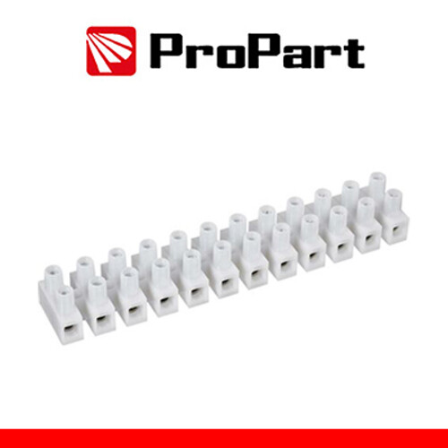 149763 Morsettiera bianc 12poli 10A-10mm2 forma a U 380V stecca10pz