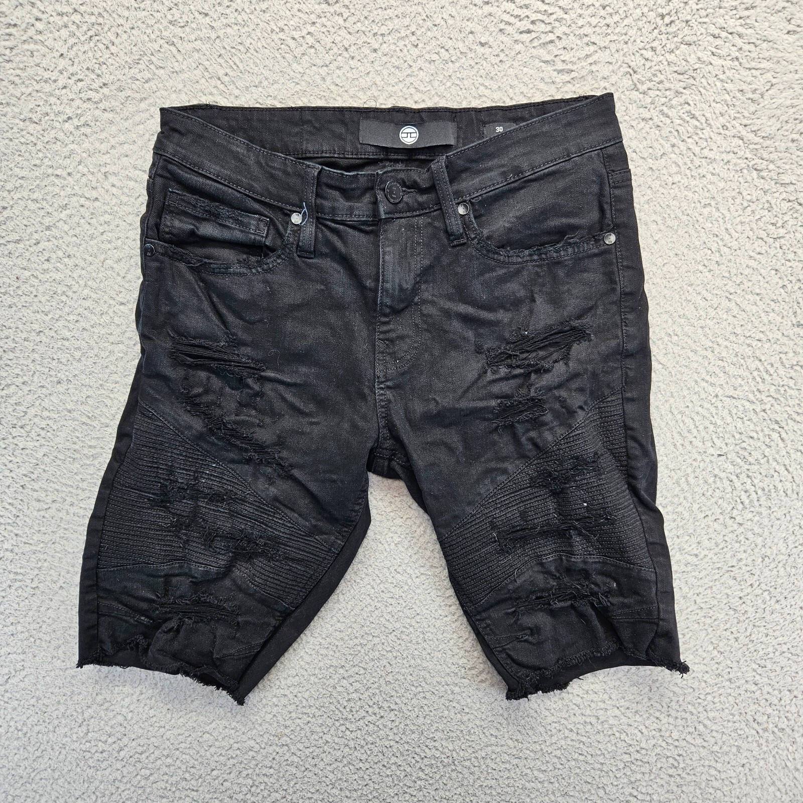 Jordan Craig Denim Shorts Mens Size 30 Black Rebel Moto Twill Short