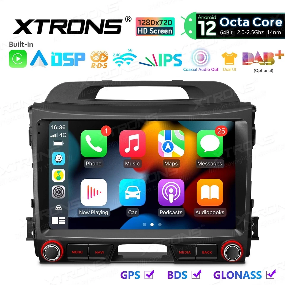 AUTORADIO ANDROID 12 STEREO AUTO KIA SPORTAGE SERIE3 2010-2015 NAVI GPS WIFI USB - Immagine 4 di 4